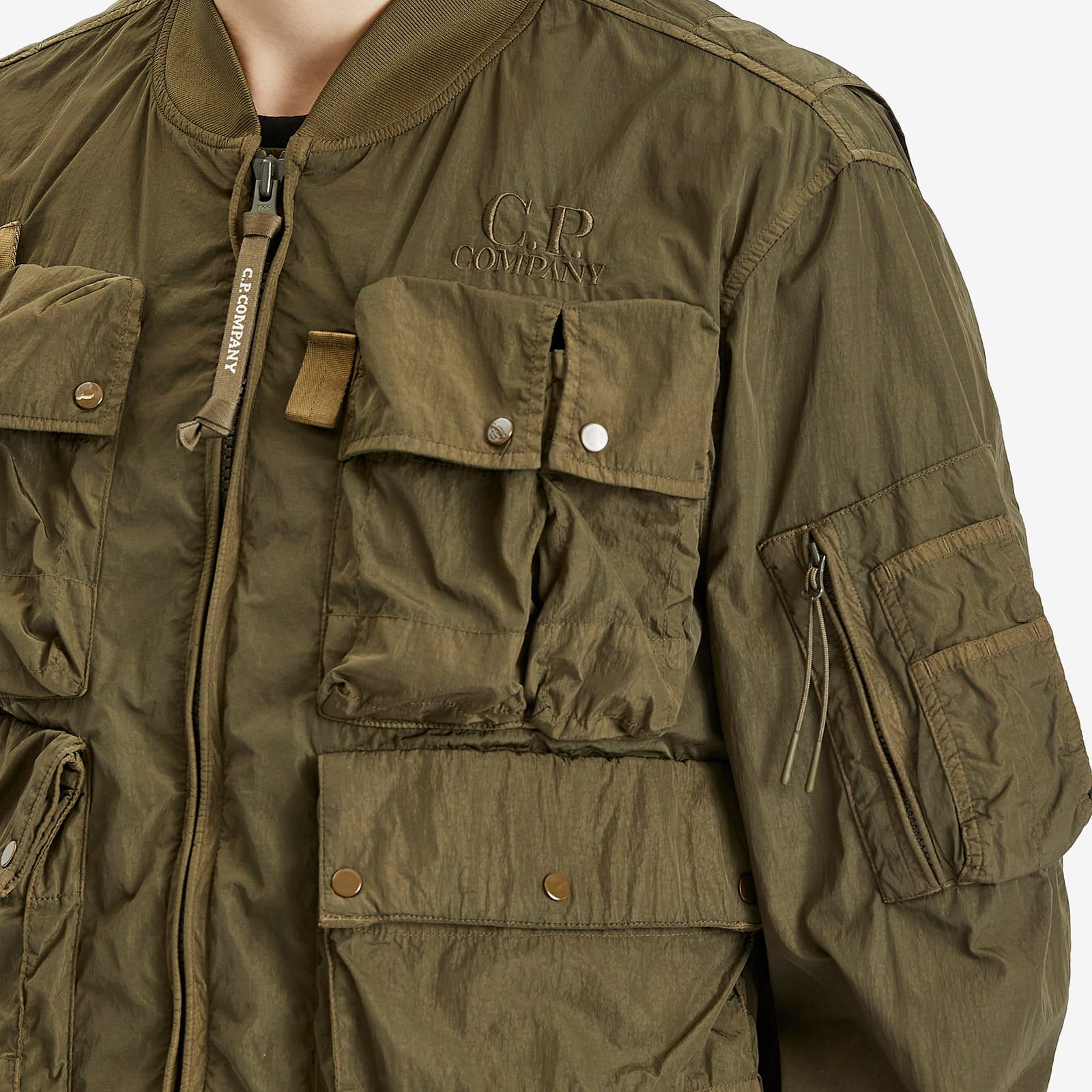 C.P. Company Chrome-R Multipocket Bomber Jacket, Size Large