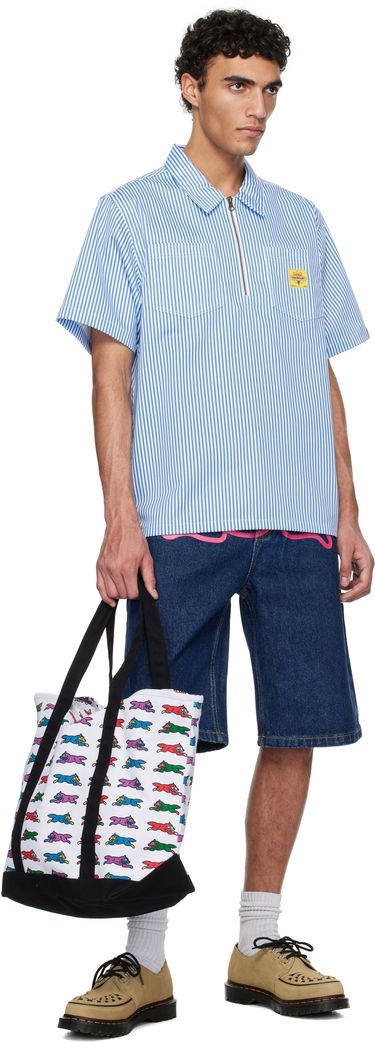 Košeľa BBC IceCream ICECREAM Quarter Zip Work Shirt Modrá | ICW25108, 3