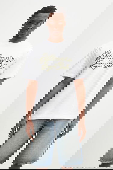 Tričko BILLIONAIRE BOYS CLUB Printed Short Sleeve Diamond Script Logo T-Shirt Biela | B25162, 0