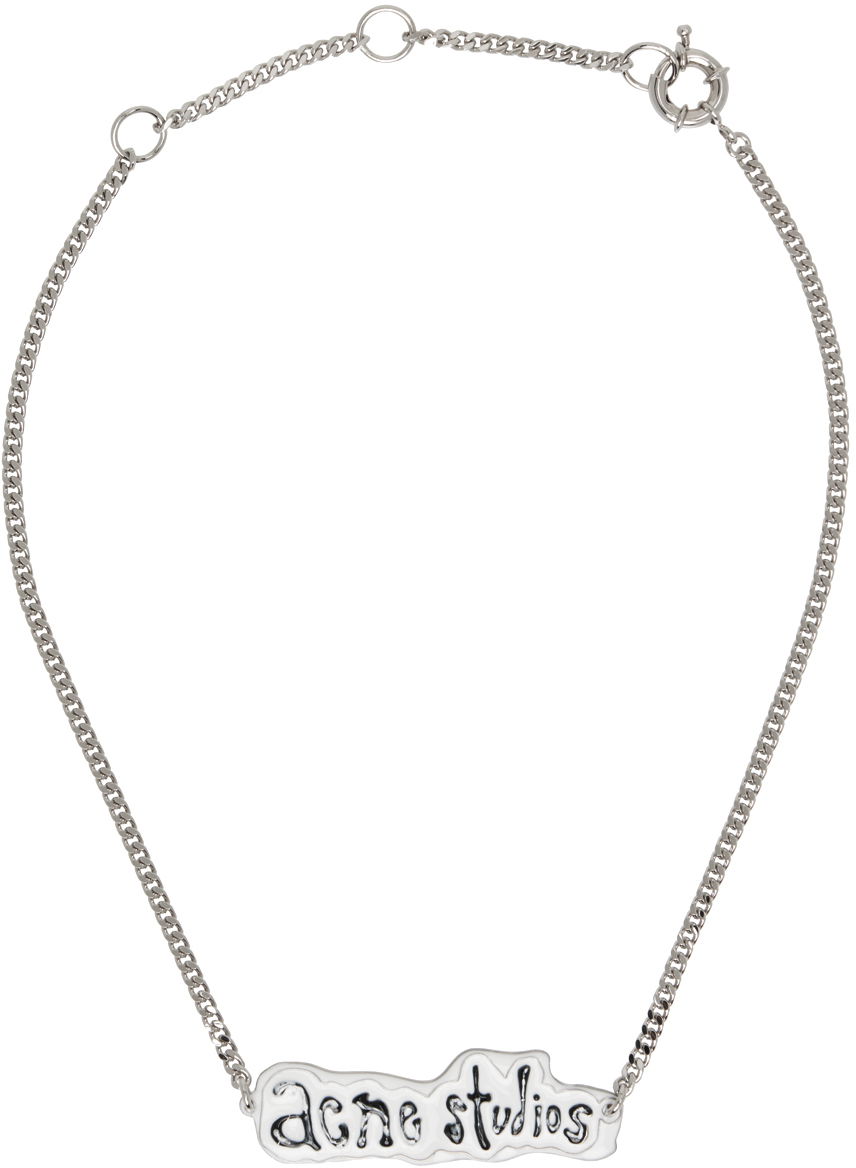 Doplnky Acne Studios Silver Label Necklace Metalická | C50378-, 0