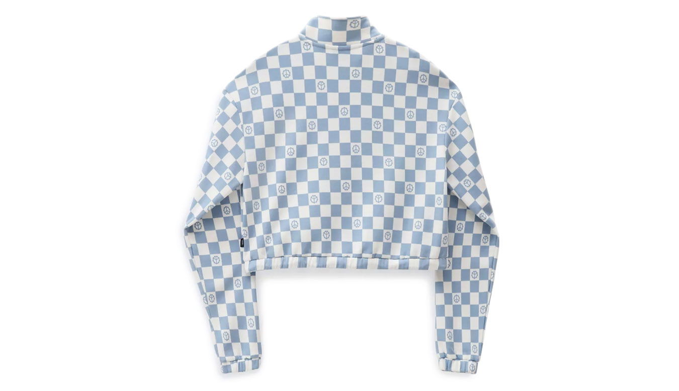 Left Chest Print Half Zip Sweater