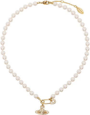 Náhrdelník Vivienne Westwood Pearl Necklace With Pendant Metalická | 63010072-02R233-IM, 3