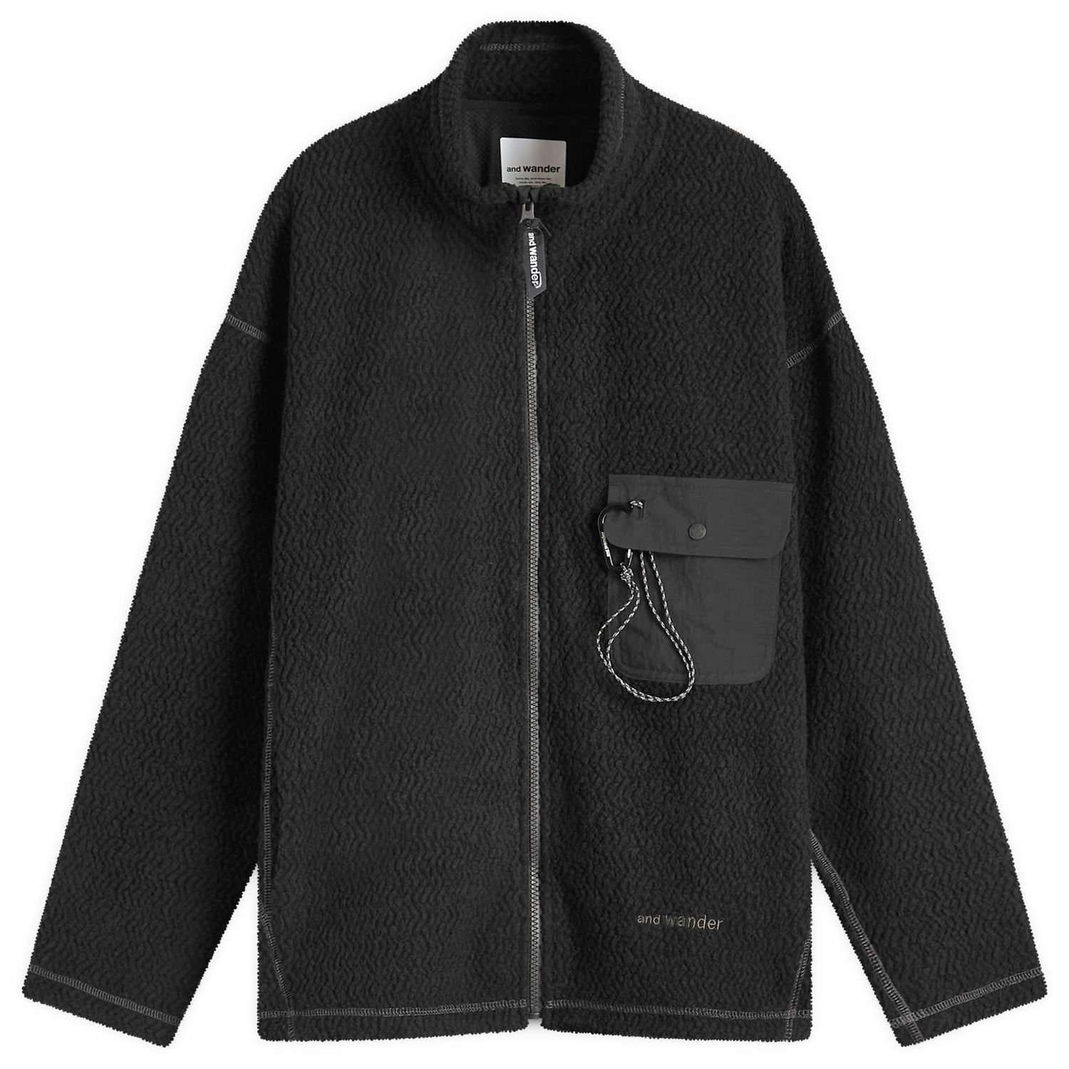 Mikina and wander Re Wool Jacquard Fleece Jacket Čierna | 5744281146-010, 0