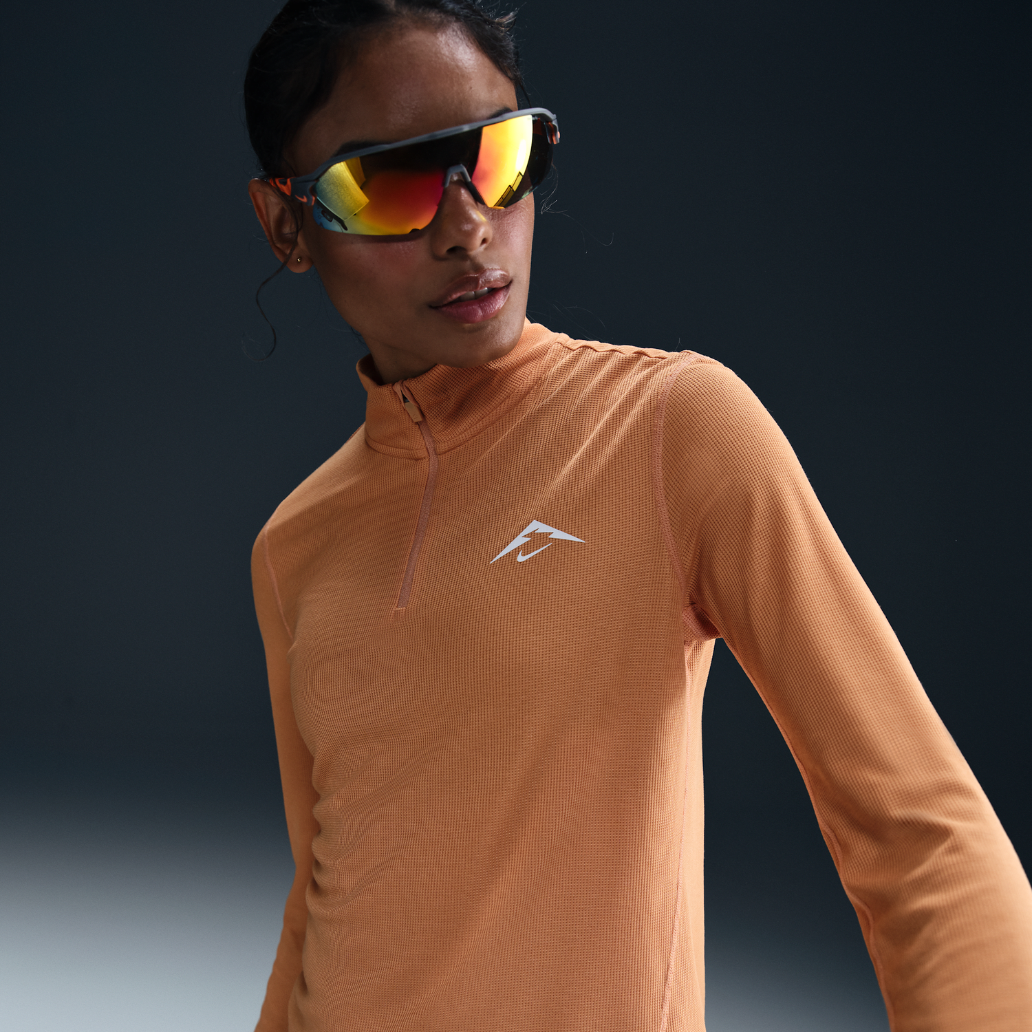 Sveter Nike Trail Dri-FIT 1/4 Zip Midlayer Oranžová | HJ2248-856, 0