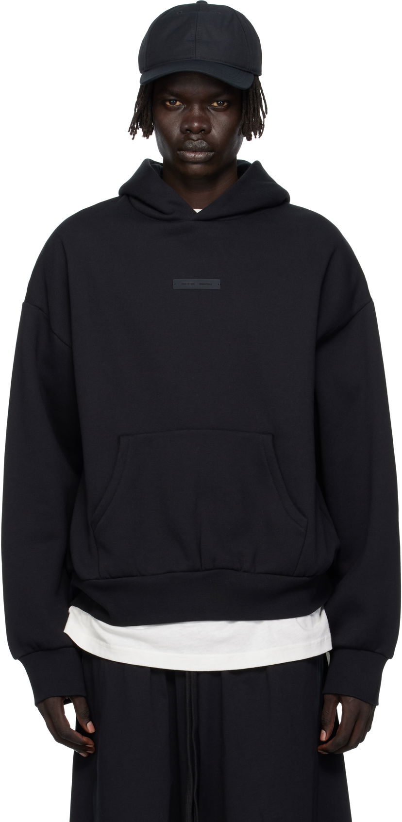 Mikina Fear of God ESSENTIALS Classic Fit Fleece Hoodie Čierna | 192SP252050F