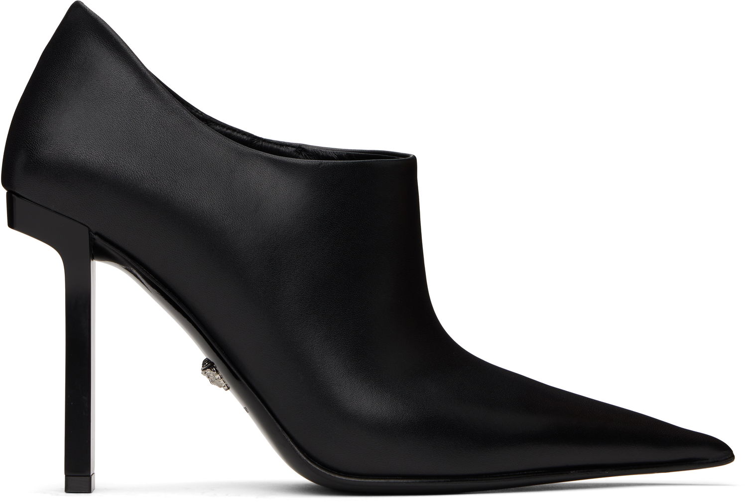 Tenisky a topánky Versace Black Leather Pointed Toe Ankle Boots Čierna | 1017822_DVT2P, 0