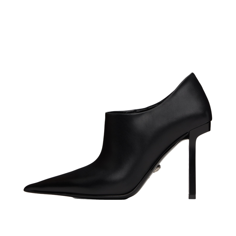 Tenisky a topánky Versace Black Leather Pointed Toe Ankle Boots Čierna | 1017822_DVT2P