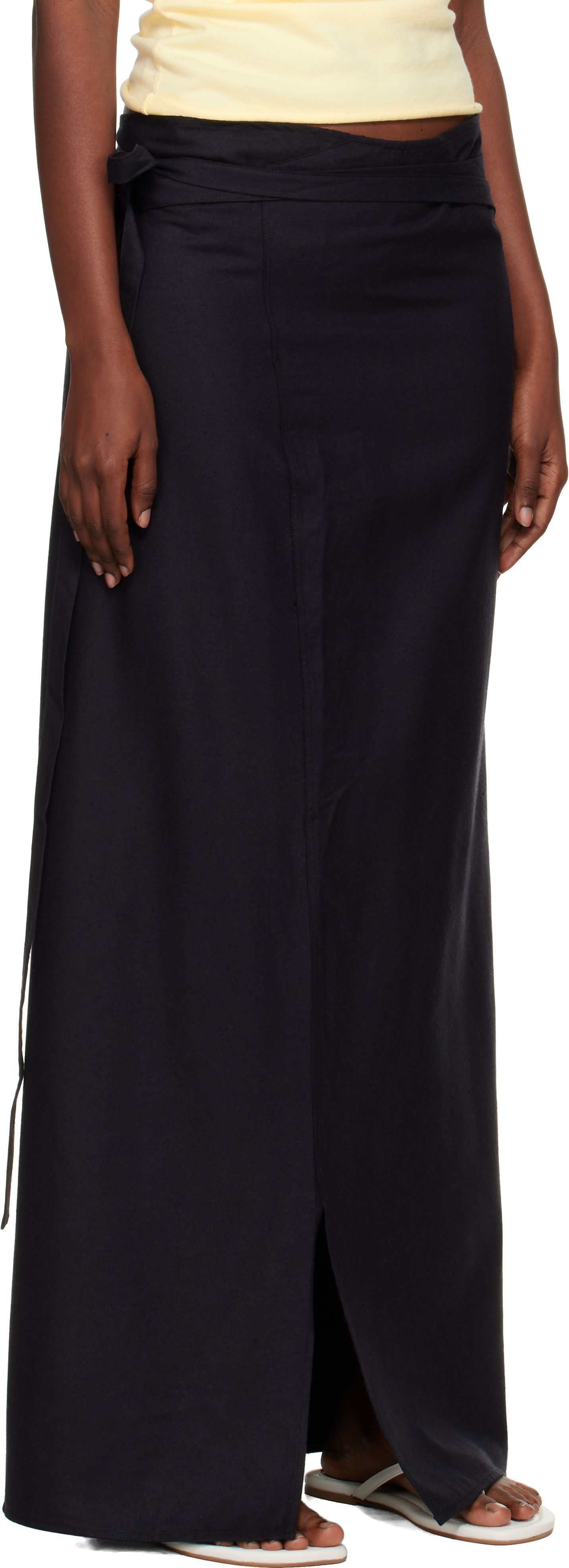 Sukňa Baserange Baserange Venn Maxi Wrap Skirt Čierna | SSVE-WS-AU25, 1
