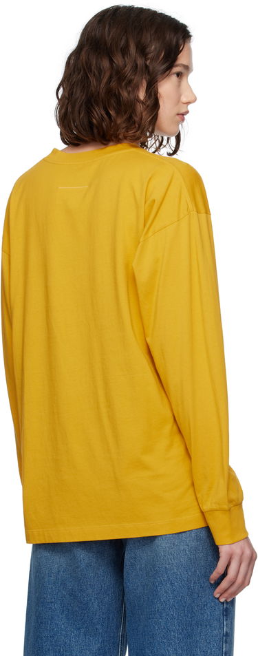 Tričko Maison Margiela MM6 Maison Margiela Long Sleeve T-Shirt Žltá | SH0NH0017 S24312, 2