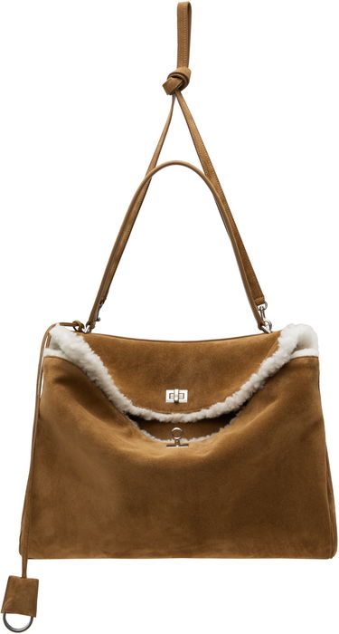 Tote bag Balenciaga Large Suede Tote Bag Hnedá | 789744-2ABAD-2590, 3