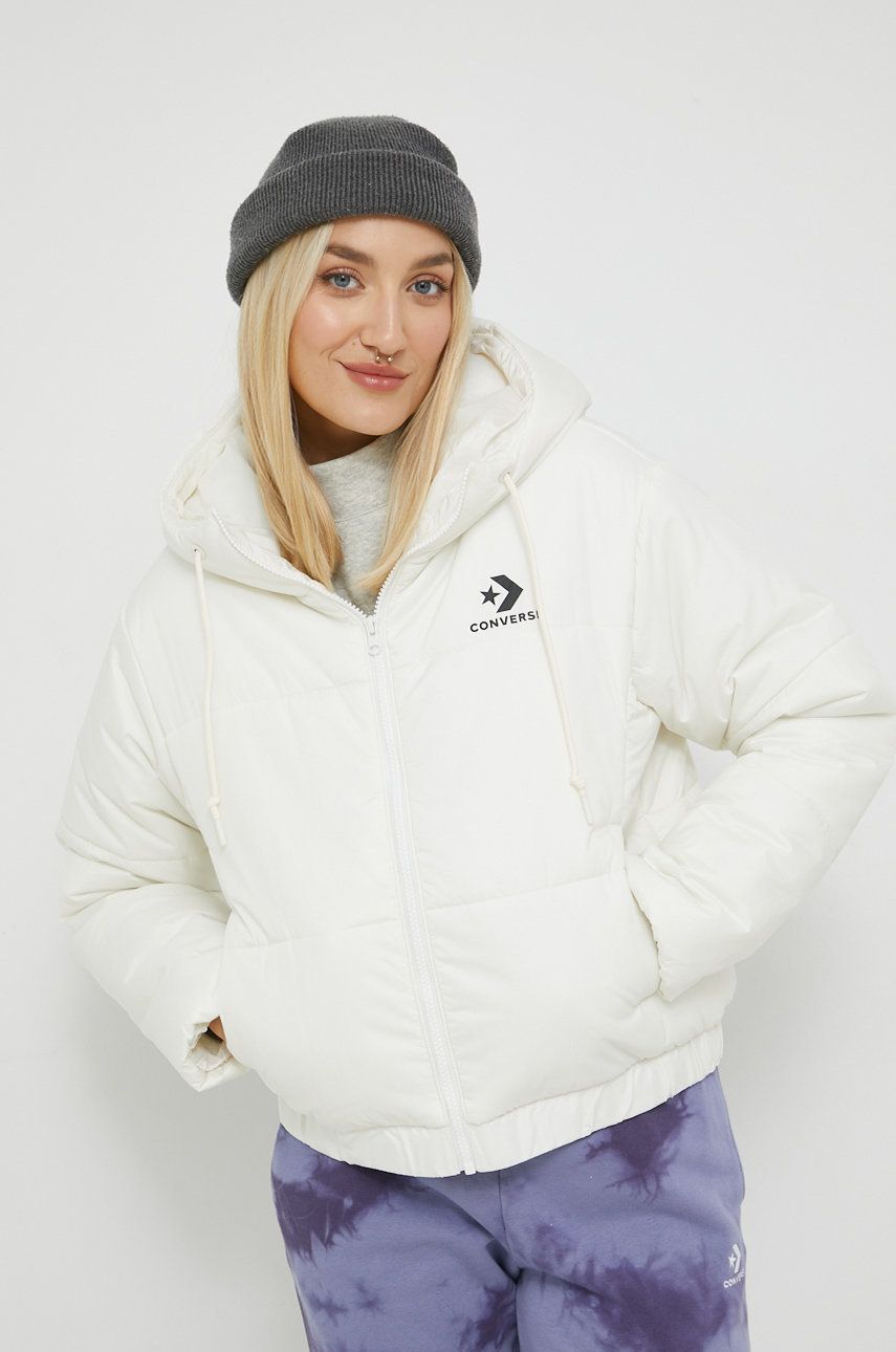 Prešívaná bunda Converse Short Puffer Jacket Biela | 10023736.A01, 0