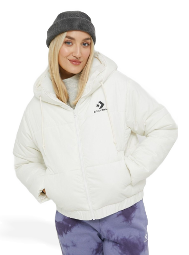 Prešívaná bunda Converse Short Puffer Jacket Biela | 10023736.A01
