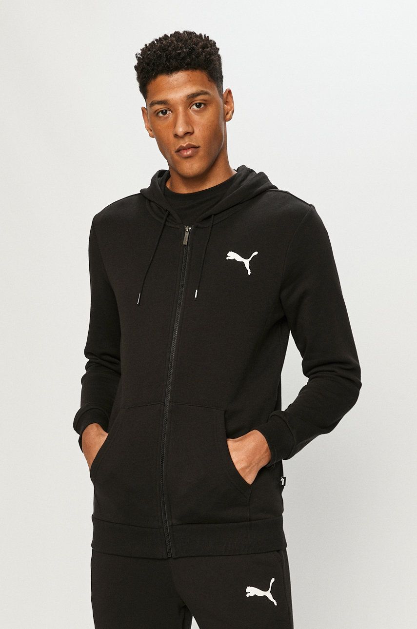 Mikina Puma Small Logo Full-Zip Hoodie Čierna | 586704, 0