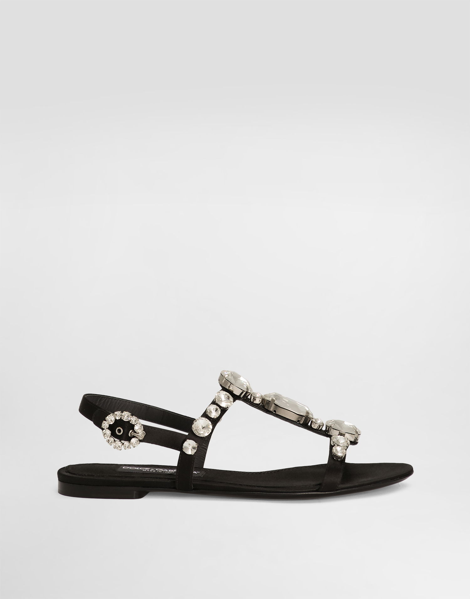 Tenisky a topánky Dolce & Gabbana Satin Sandals With Gemstone Embellishment Čierna | CQ0601A9T438S488, 0