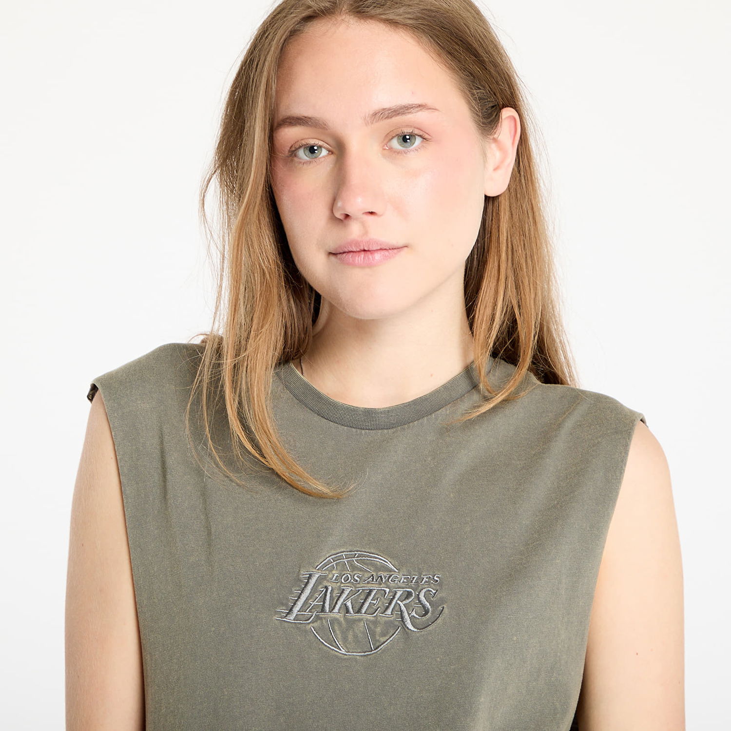 Tielko New Era New Era Los Angeles Lakers Washed Sleeveless T-Shirt Zelené | 60667880, 1