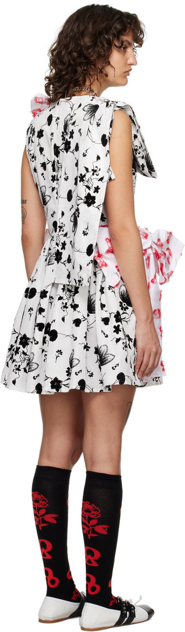 Šaty Chopova Lowena Floral Print Asymmetric Minidress Biela | 1277, 2