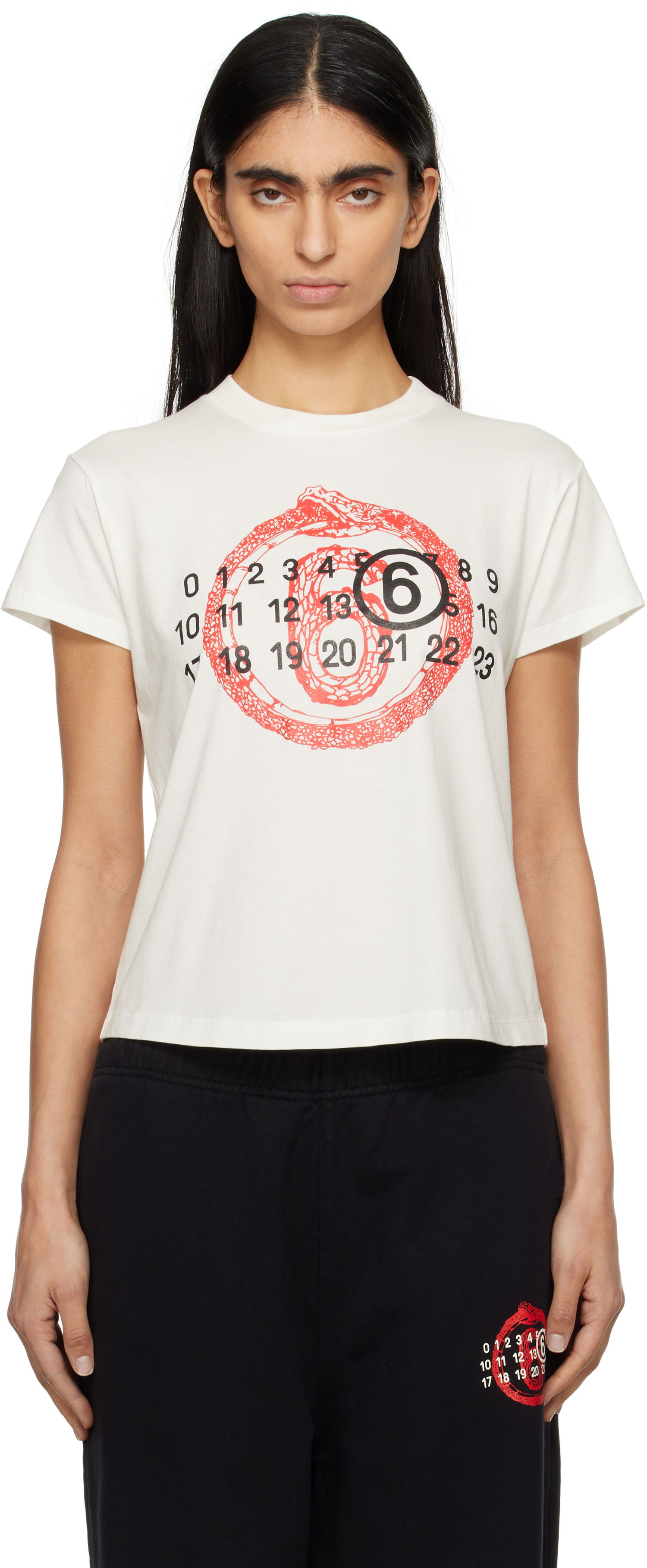 Crop Top Maison Margiela MM6 Maison Margiela Lunar New Year Capsule T-Shirt Biela | S62GD0196 S24312, 0