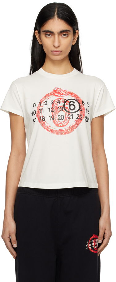 Crop Top Maison Margiela MM6 Maison Margiela Lunar New Year Capsule T-Shirt Biela | S62GD0196 S24312, 0
