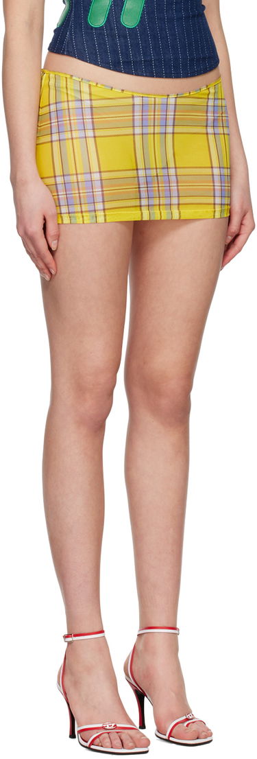 Sukňa Miaou Miaou Elektra Plaid Miniskirt Žltá | 4014PM2DNP, 1