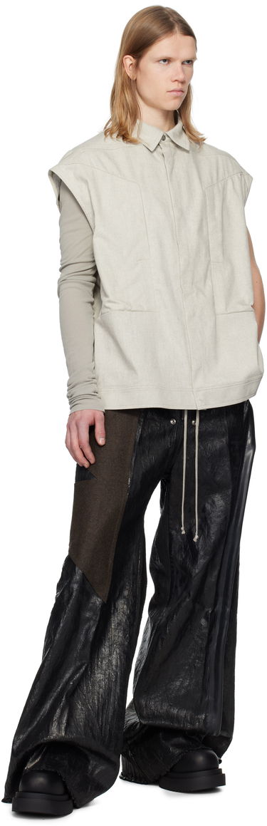 Košeľa Rick Owens Rick Owens Sleeveless Jumbo Denim Shirt Béžová | RU01E5776 DRD, 3