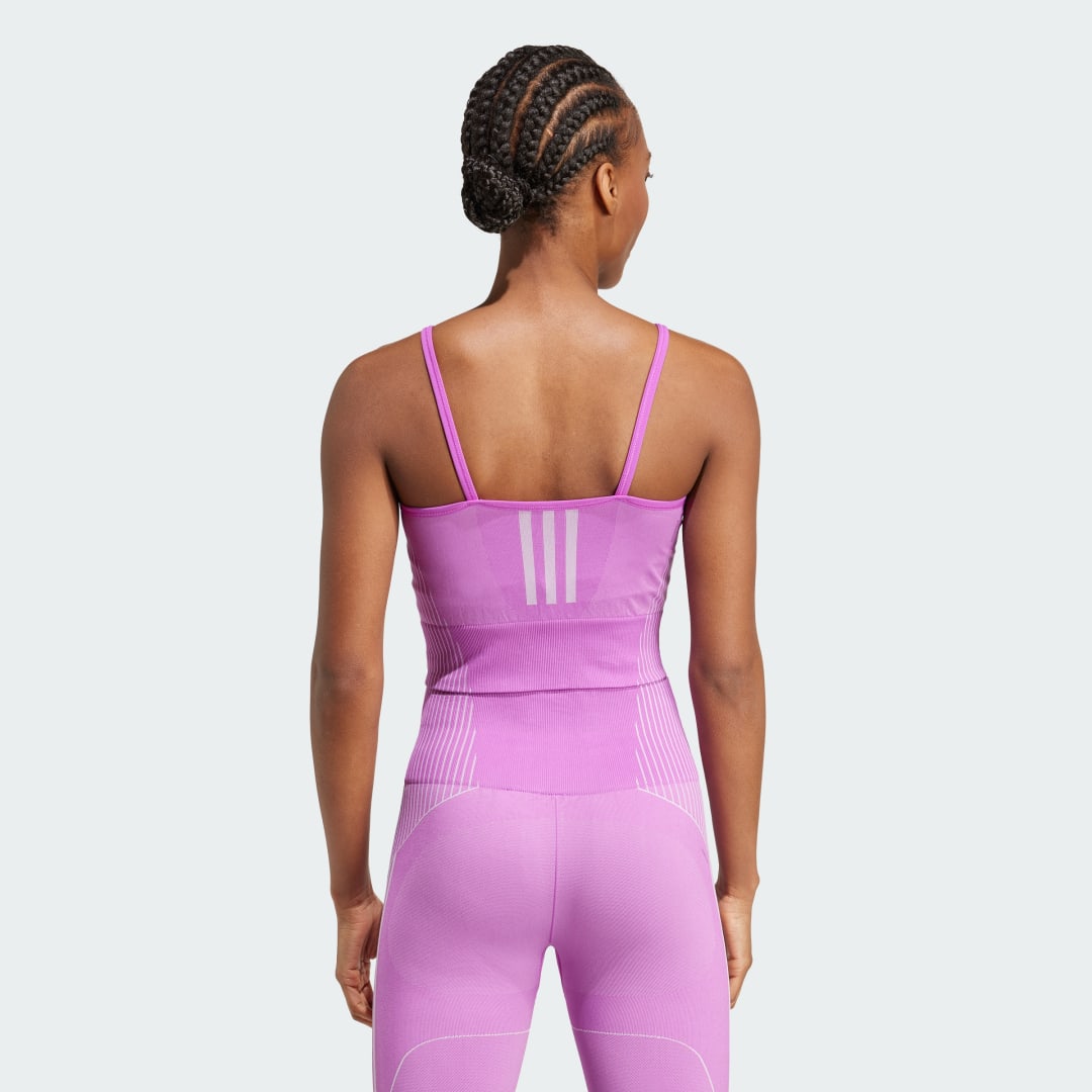 Crop Top adidas Performance Seamless Sports Bra Fialová | IX0484, 0