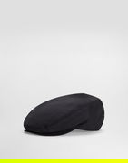 Virgin Wool Pinstripe Flat Cap 59