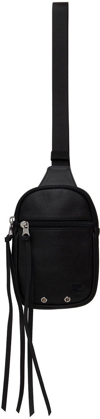 Ľadvinka Courrèges Leather Pouch With Zipper Čierna | 124GSA093CV0016, 0