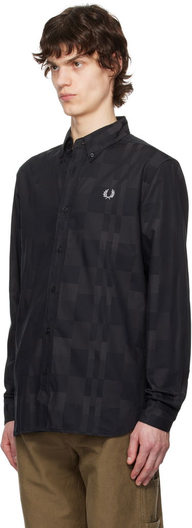 Košeľa Fred Perry Fred Perry Checkerboard Shirt Čierna | M8713, 3