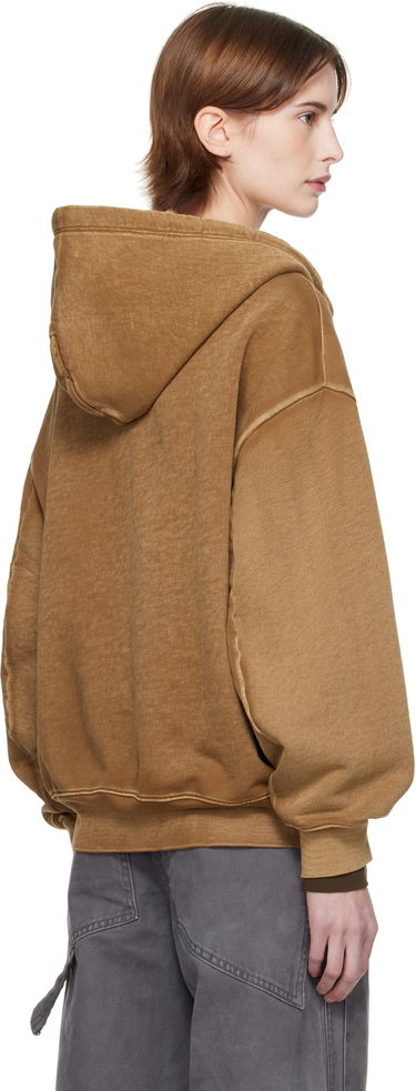Mikina Eckhaus Latta Eckhaus Latta Zip Hoodie Hnedá | 1103-EL-PS25-B -, 2