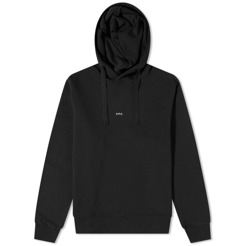 Mikina A.P.C. Larry Logo Hoodie Čierna | COEIP-H27622-LZZ, 0