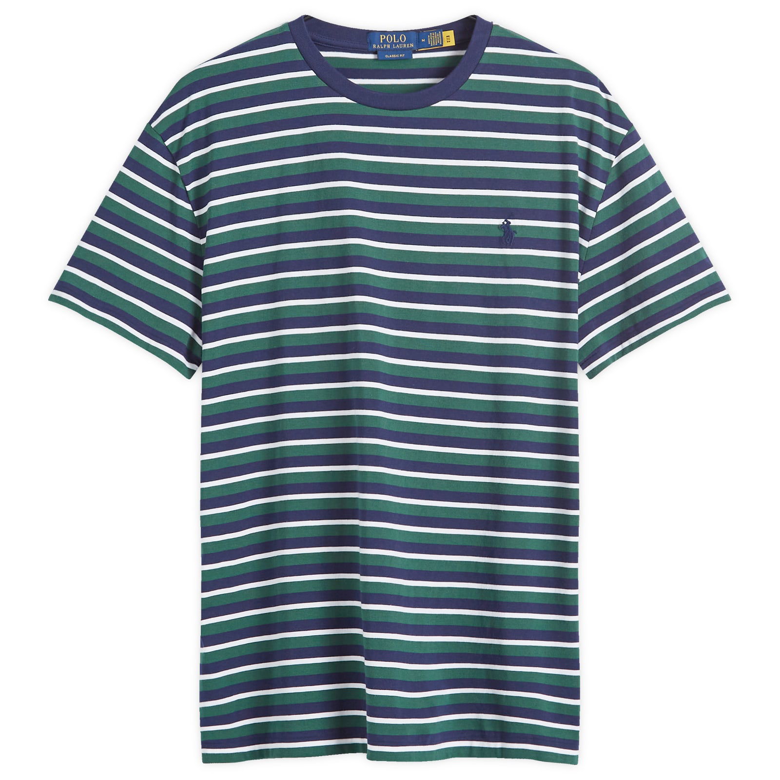 Polo Ralph Lauren Men's Stripe T-Shirt in Vintage Pine Multi, Size Small | END. Clothing