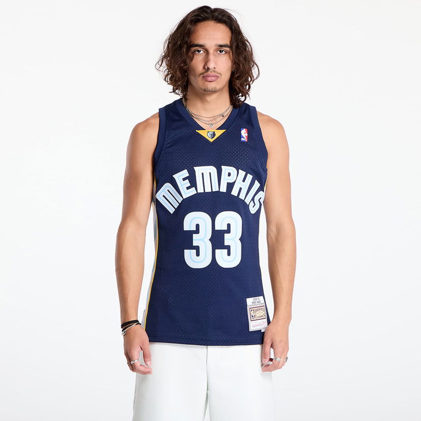 Dres Mitchell & Ness Memphis Grizzlies 33 Marc Gasol Dark Jersey Navy Navy | SMJY7099 Navy