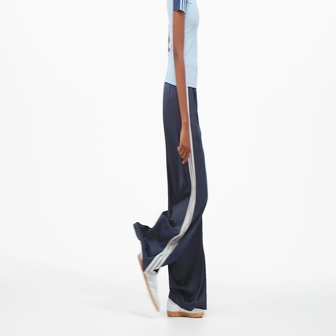 Nohavice adidas Performance Satin Wide Leg Pants Modrá | JD0881, 1