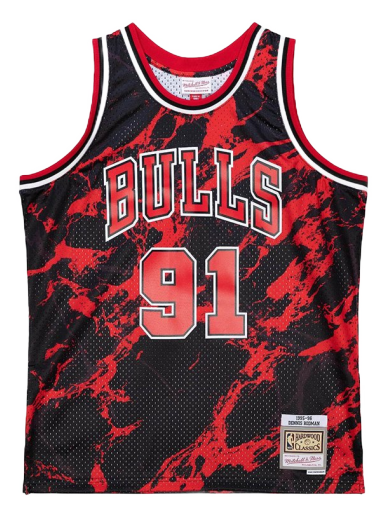 NBA Chicago Bulls Dennis Rodman Team Marble Swingman Jersey