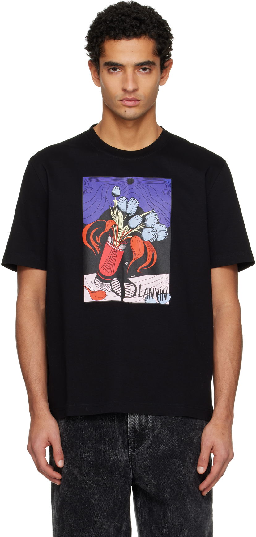 Tričko LANVIN Vase Print T-shirt Čierna | RM-TS0115-J291-E25