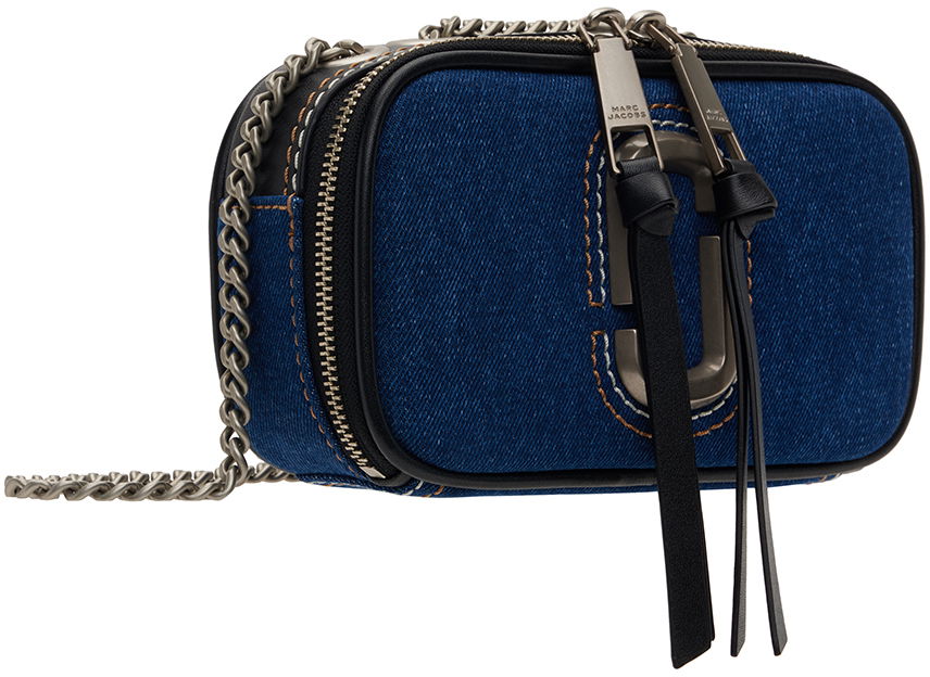 Taška cez rameno Marc Jacobs Marc Jacobs 'The Denim Chain Snapshot' Crossbody Bag Modrá | 2F4HCR027H05, 1