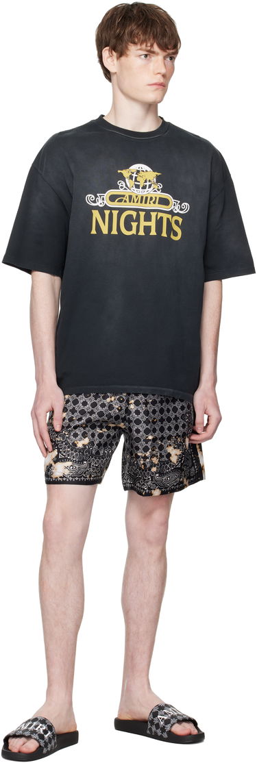 Šortky AMIRI AMIRI Bleach Bandana Shorts Čierna | AMSHCA1106, 3