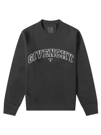 Mikina Givenchy College Embroidered Logo Crew Sweat Black Čierna | BMJ0H63Y78-001