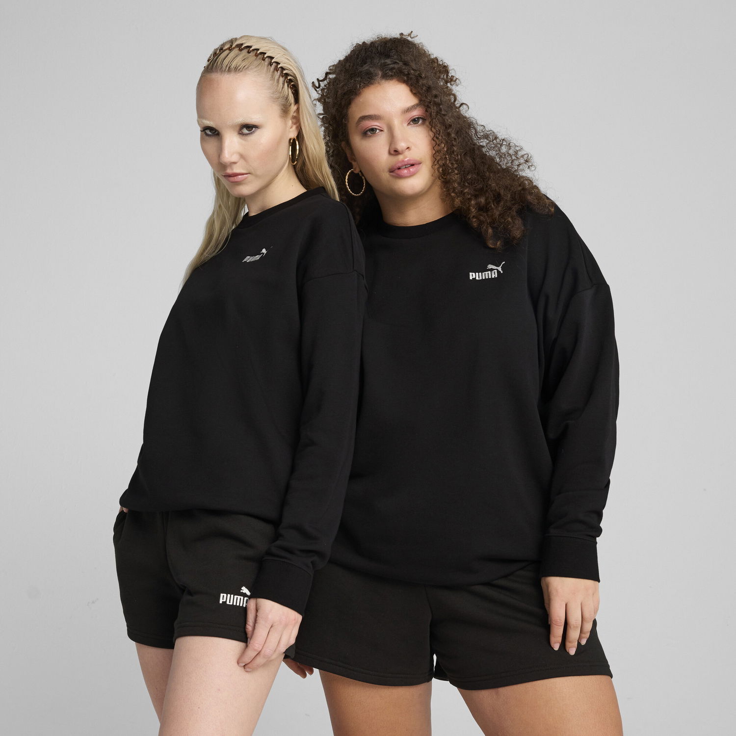 Mikina Puma ESS+ Logo Crew Neck Sweatshirt Čierna | 684975_01, 0