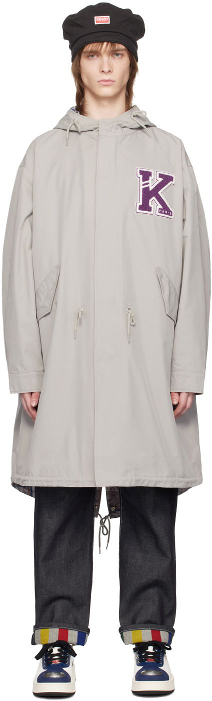 Bunda KENZO Paris Mid-Length Šedá | FD55OU3031NA, 0
