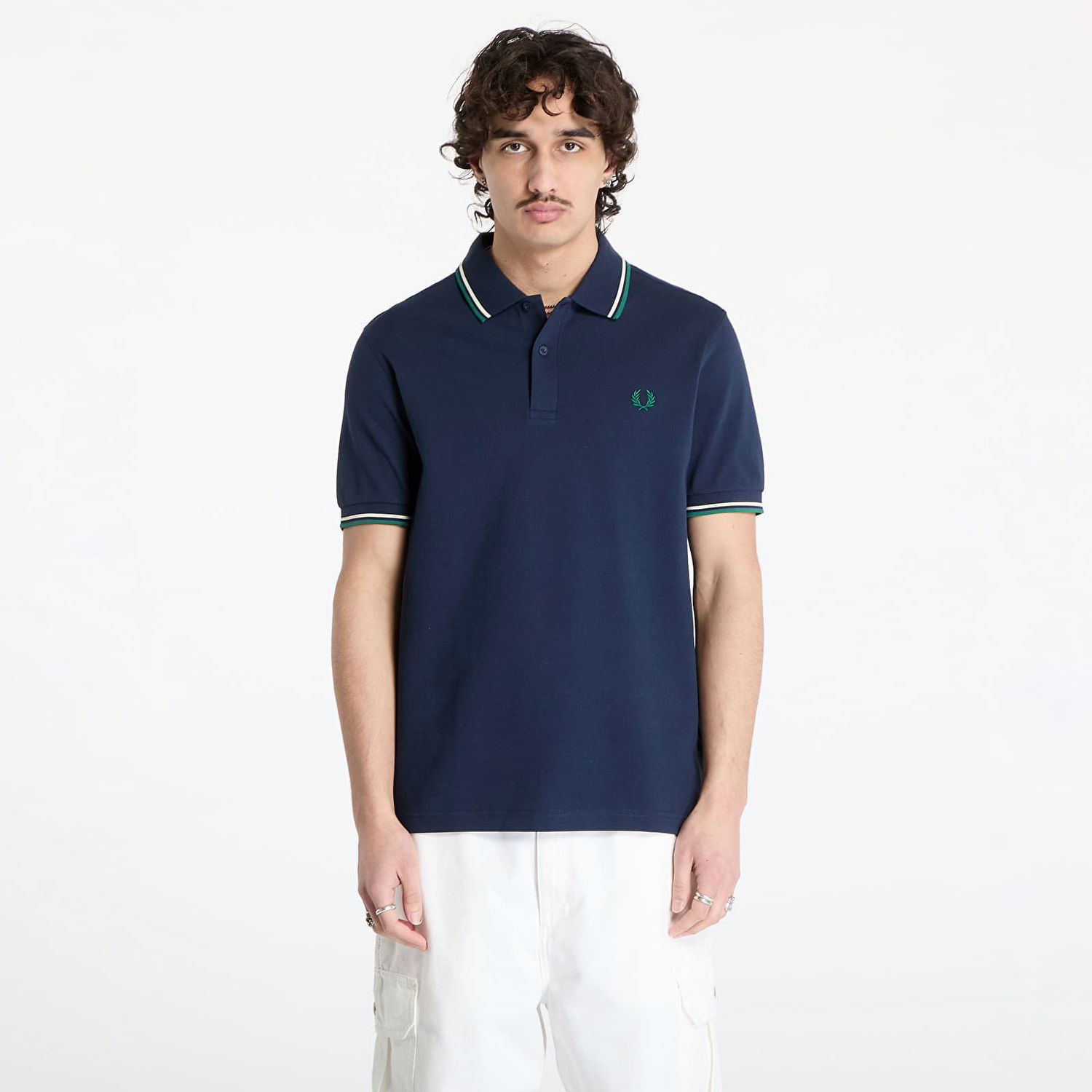 Polo tričko Fred Perry Fred Perry Twin Tipped Shirt Navy | M3600 Y30, 0