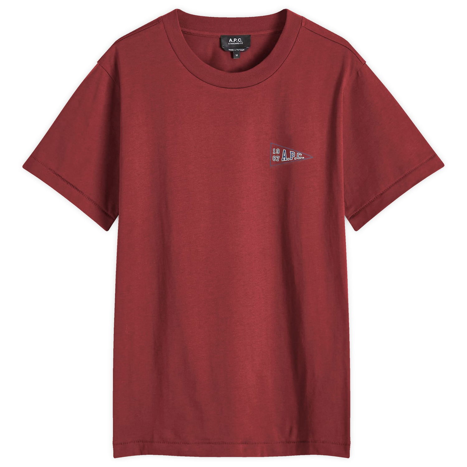 Tričko A.P.C. College Logo T-Shirt Vínová | COHBW-M26427-GAC, 0
