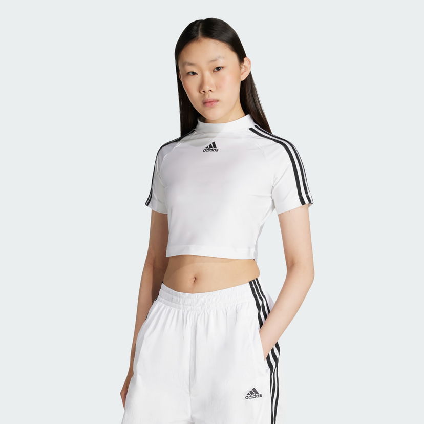 Crop Top adidas Performance Teamgeist Adicolor Cropped Tee Biela | JZ8279