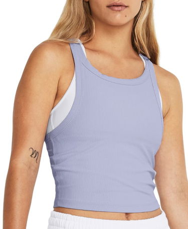 Tielko Under Armour Women's Ribbed Crop Tank Fialová | 1384008-539, 0