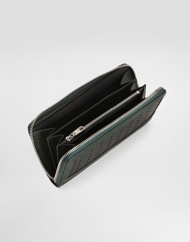 Peňaženka Dolce & Gabbana Dolce & Gabbana Woven Calfskin Zip-Around Wallet Zelené | BP1672AN41989868, 3