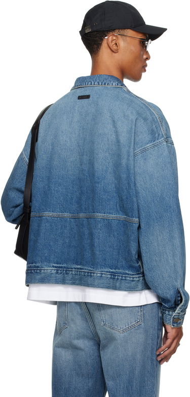 Bunda Fear of God Fear of God ESSENTIALS Denim Trucker Jacket Modrá | 202SP254270F, 2
