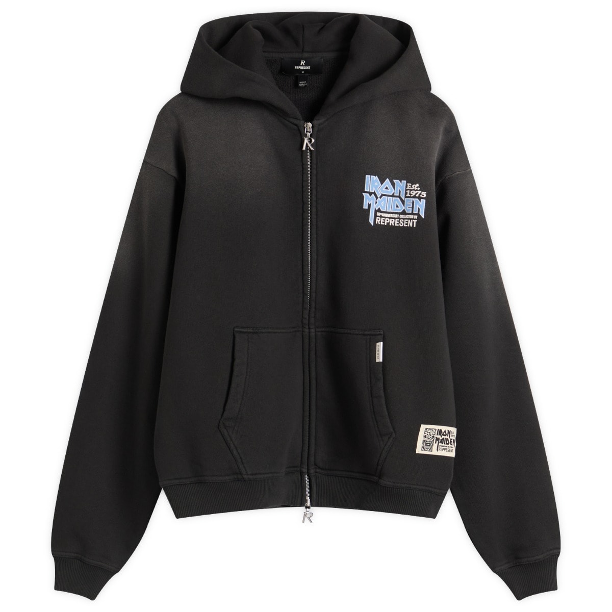 Mikina Represent Clo Iron Maiden Anniversary Zip-Up Hoody Čierna | MLM100578-04, 0