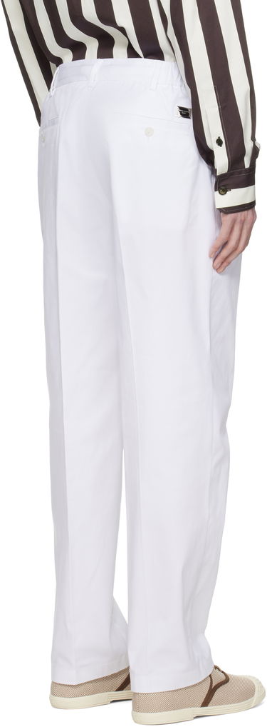 Nohavice Dolce & Gabbana Dolce&Gabbana Gabardine Trousers Biela | GP0K7TFUFNV, 2
