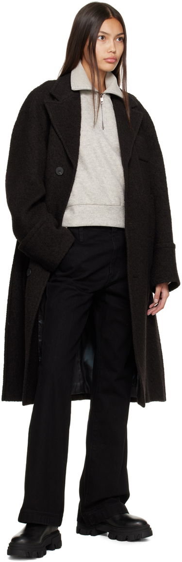 Kabáty WOOYOUNGMI WOOYOUNGMI Single Breasted Coat Čierna | W223HC06, 3