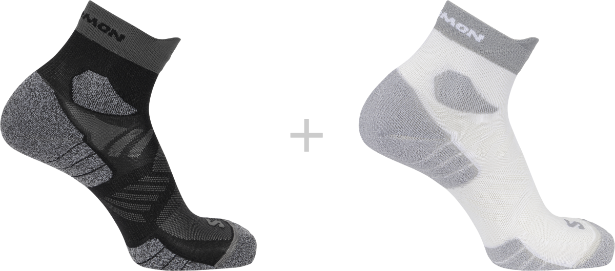 Ponožky Salomon Salomon Aero Ankle Socks 2-Pack Šedá | lc2627-0, 0